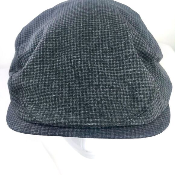 Tilly Endurables Gray Blue Plaid Newboy Peaky Blinders Fleece Earflap Cap - Picture 8 of 14